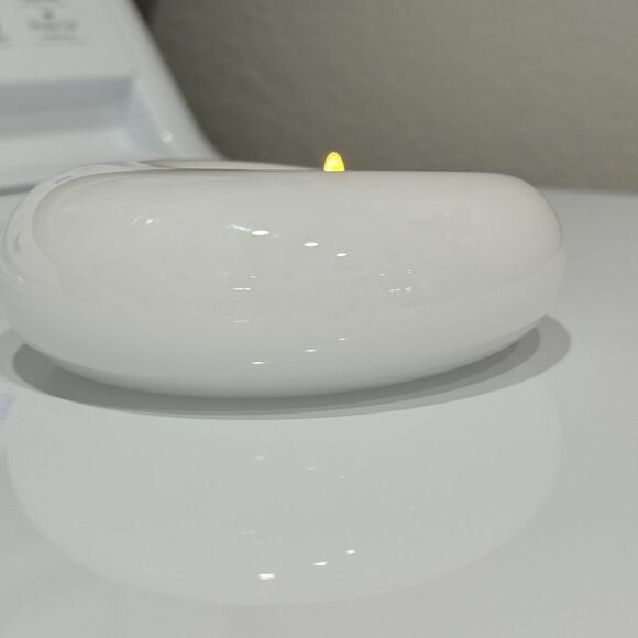 Mid Century Modern Nambe White Art Glass Votive Holder Signed from New Mexico - Picture 11 of 16